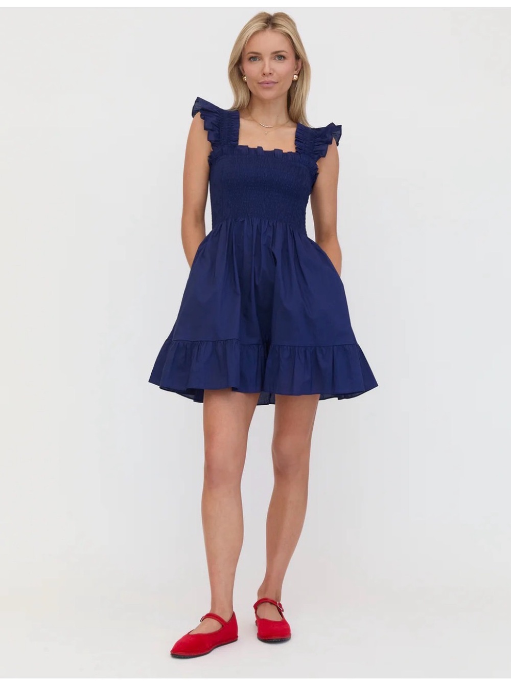 Hill House Home The Elizabeth Nap Dress Navy Size Large - Picture 8 of 8